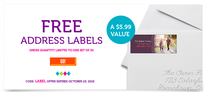 FREE Set of 30 Address Labels {+ Pay $2.99 Shipping}