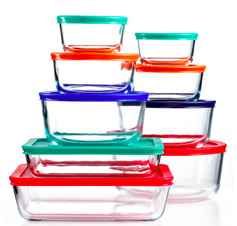 Macy’s: 18 pc Pyrex Simply Store Set with Colored Lids just $23.99 + FREE Pick Up