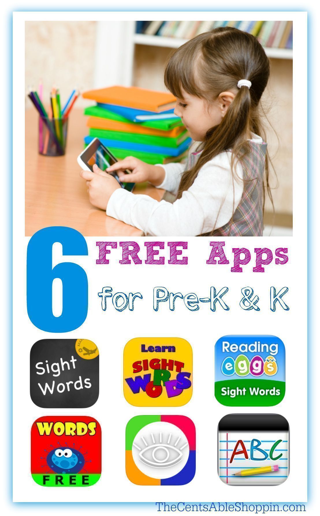 6 FREE Apps for Pre-K and K