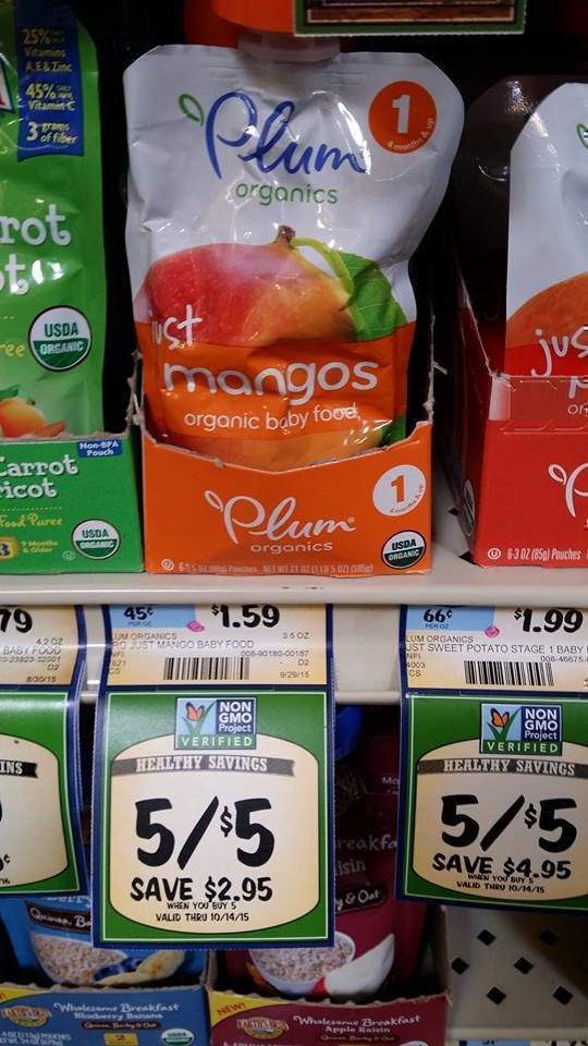 Sprouts: Plum Organics Stage 1 Pouches just $.25 (Ends Today)