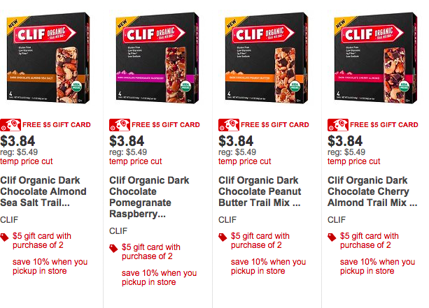 Target: Clif Organic Multipack Bars just $1.34 with Gift Card