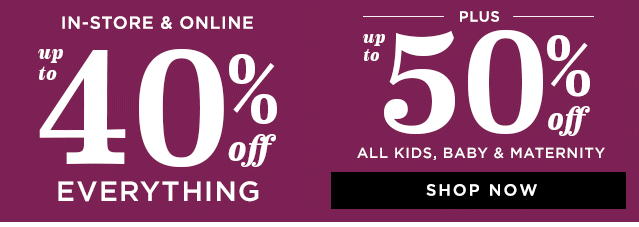 Old Navy: 40% OFF any ONE Item + 20% OFF Everything Else {NO Exclusions}