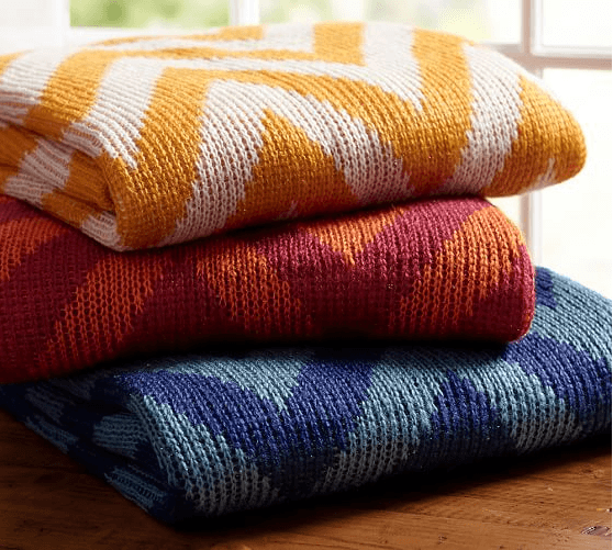 Pottery Barn: Pottery Barn 55×80 Chevron Throw just $17 + FREE Shipping
