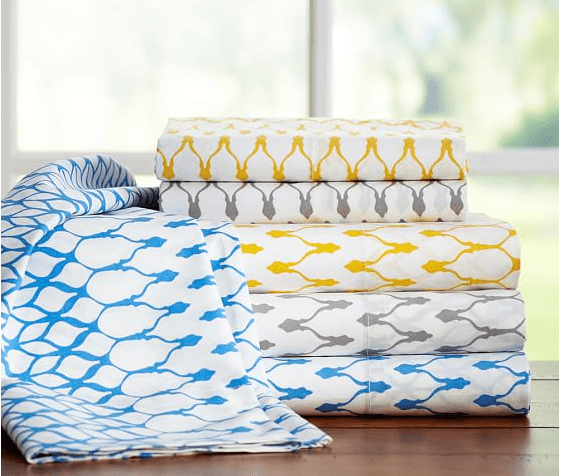 Pottery Barn: Organic Cotton Sheet Set in Queen ($30) and King ($34) + FREE shipping