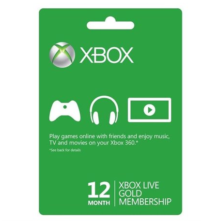 Rakuten: 12 Month XBOX Live Gold Membership $29.99 + FREE Shipping