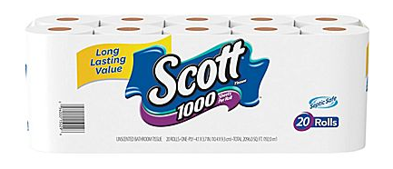 Staples: Scott 1000 Toilet Paper – 20 Rolls just $9.99