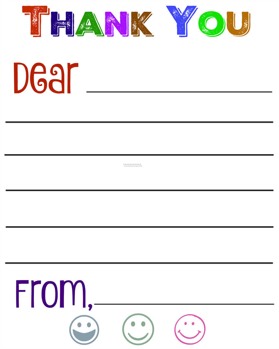 FREE Thank You Cards for Little Kids and Big Kids | The CentsAble Shoppin