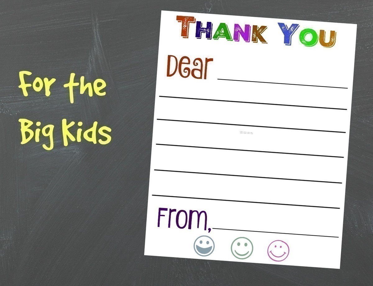 Print out these FREE big kid and little kid thank you's so your kids can send to friends and family who gift them items during the year!