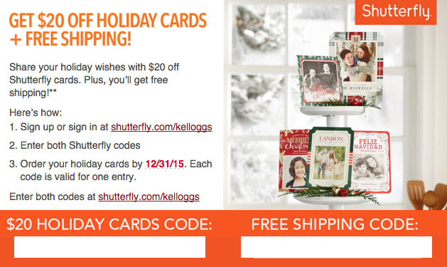$20 OFF Holiday Cards at Shutterfly + FREE Shipping (Check your Email)