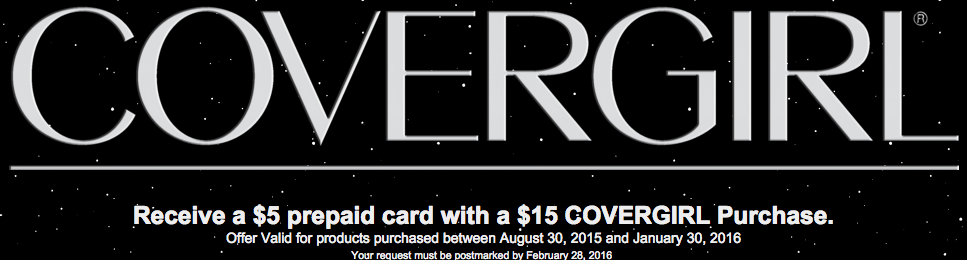 Score a $5 Prepaid Card with $15 CoverGirl Purchase