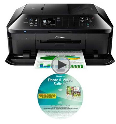 Canon PIXMA MX922 Wireless Inkjet Office All-In-One Printer + Paintshop Pro X7 $67.99