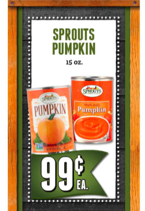 Sprouts 72 Hour Sale: Canned Pumpkin just $.99 + More
