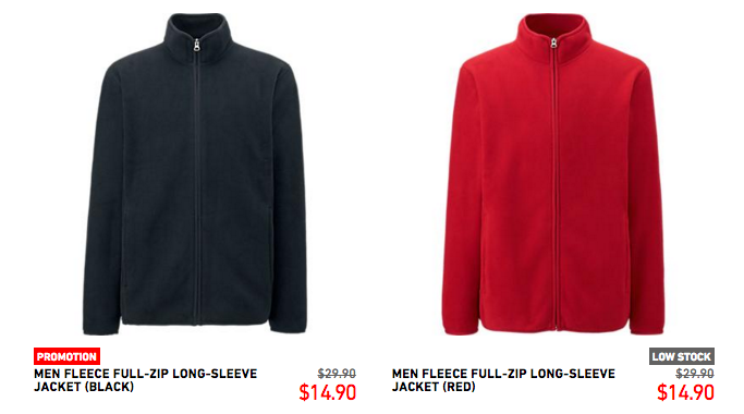 Uniqlo Fleece Jacket just $14.90 + Buy 4 & Get FREE Shipping!