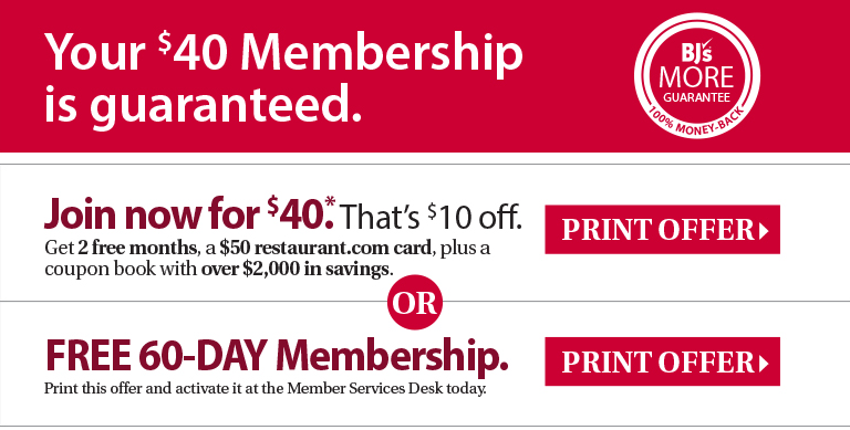 BJ’s Warehouse:  FREE 60-Day Membership & NEW Member Special