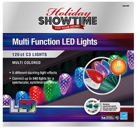 Kmart: Holiday Showtime 120ct LED C3 Christmas Lights $9.44 (Reg. $29.99)