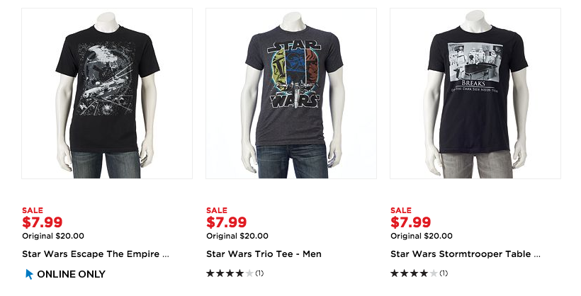Kohl’s: Star Wars Items Starting at $4