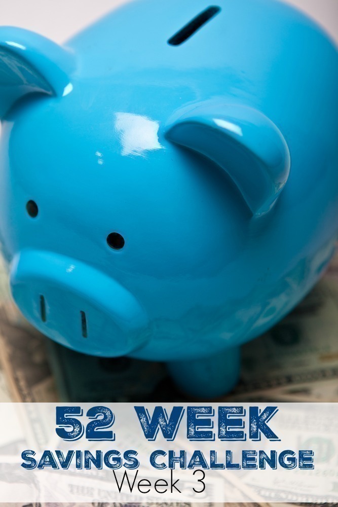 52 Week Savings Challenge Week 3 Progress