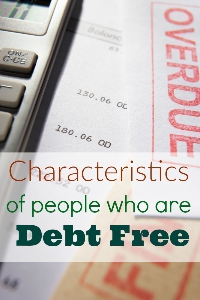 Characteristics of People who are Debt Free