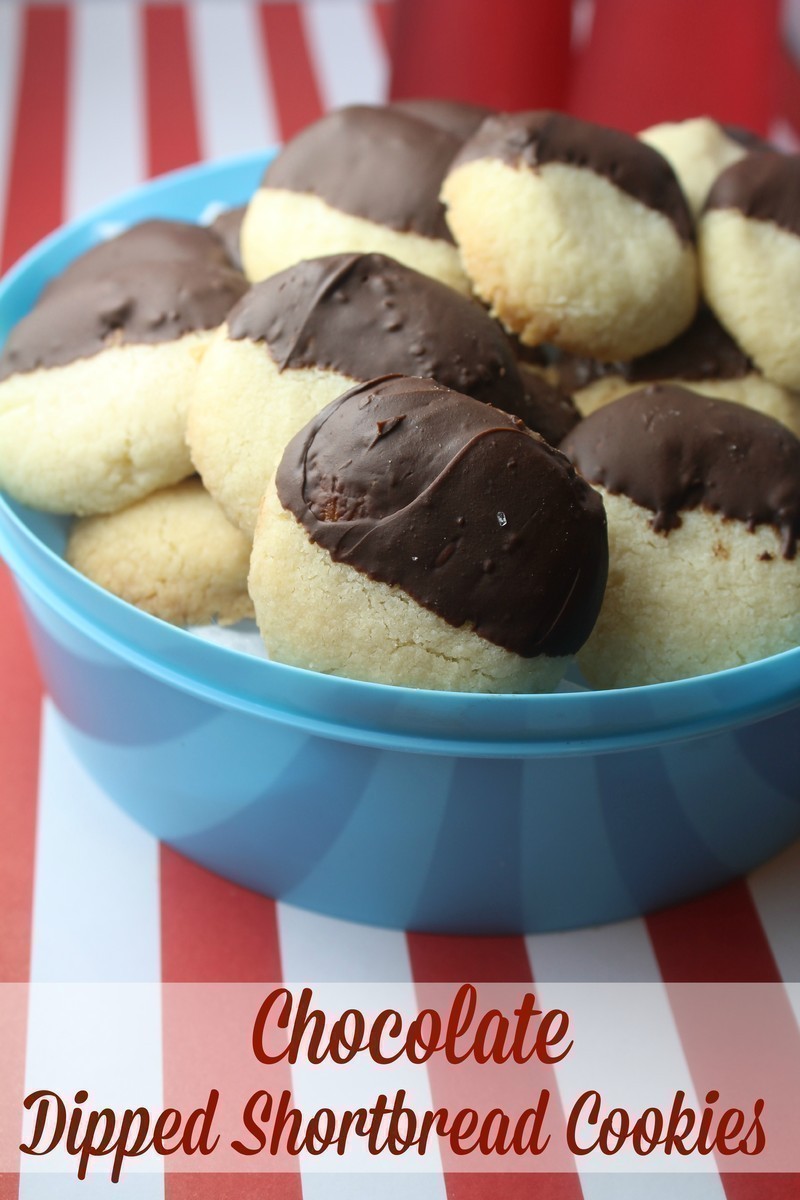 Chocolate Dipped Shortbread Cookies