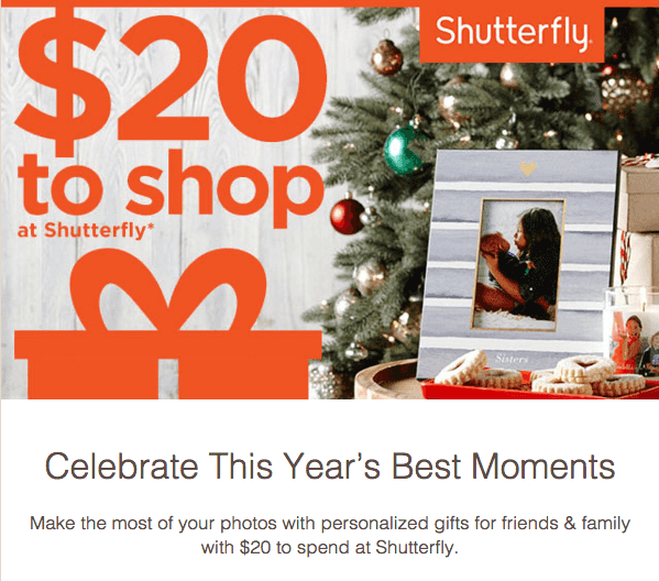 Ibotta: FREE $20 Credit to Shutterfly (Check your Email)