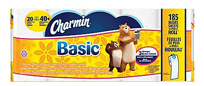 Staples: Charmin 20 ct Double Roll Toilet Paper $4.99