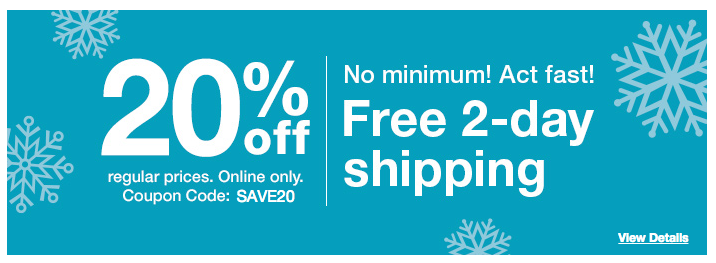 CVS: FREE 2-Day Shipping + 20% OFF Regular Prices