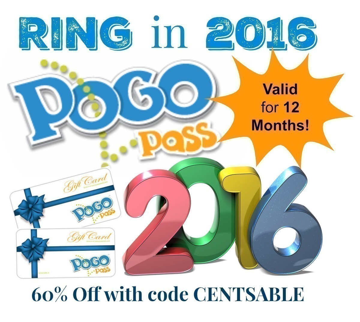 Ring in 2016 with the POGO Pass (Score 60% OFF + FREE Admission to 16 Venues)