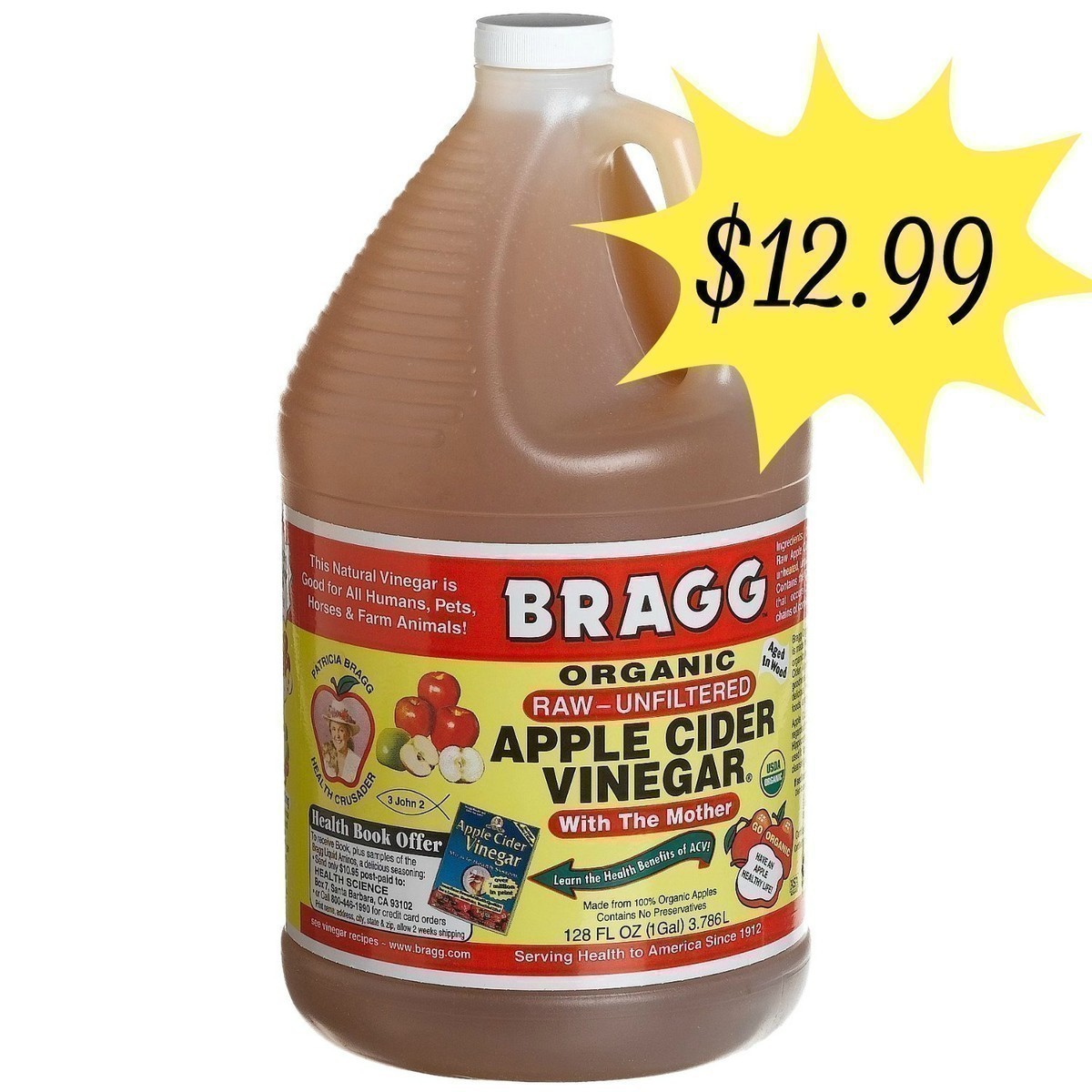 Bragg Organic Raw Apple Cider Vinegar Gallon just $12.99 (Today ONLY)
