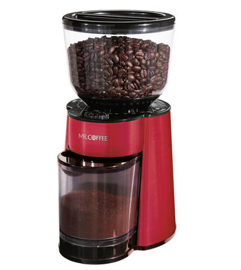 Automatic Burr Mill Grinder, Red Stainless Steel just $28 (Shipped)