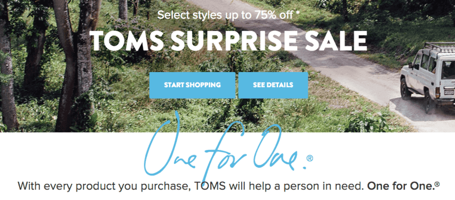 Tom’s Surprise Sale: Up to 75% OFF Select Styles