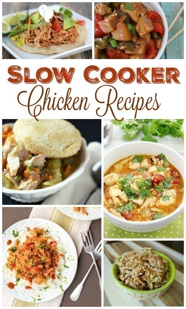 Slow Cooker Chicken Collage