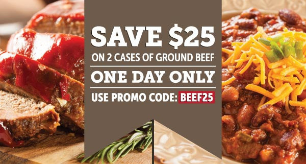 Zaycon: $25 OFF Ground Beef (One Day Only)