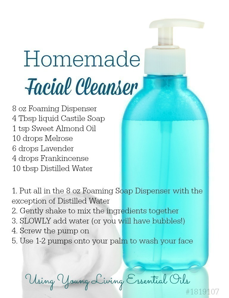 Homemade Facial Cleanser with Essential Oils