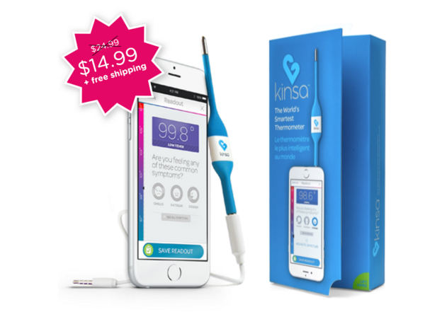 All New Kinsa Smart Thermometer just $14.99 + FREE Shipping