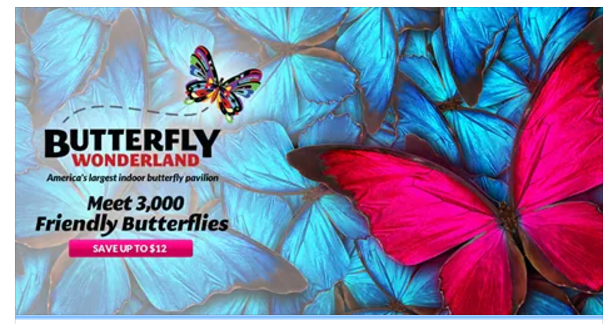 Butterfly wonderland discount coupons
