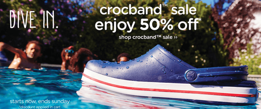 Crocband Sale: 50% OFF through Tonight
