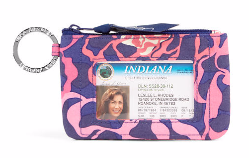 Vera Bradley: Travel Zip Case just $7.20 + FREE Shipping