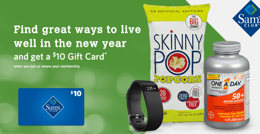 Sam’s Club: $10 Gift Card when you Join or Renew your Membership