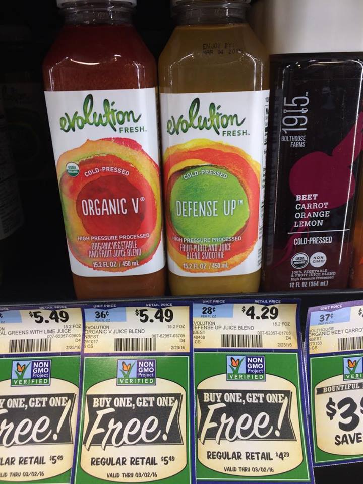 Sprouts:  B1G1 FREE Evolution Juice + Up to $3 in Savings