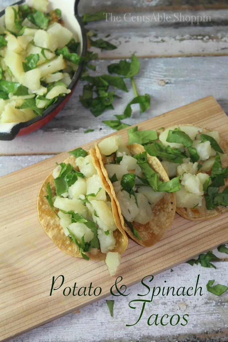 Vegetarian Potato & Spinach Tacos
