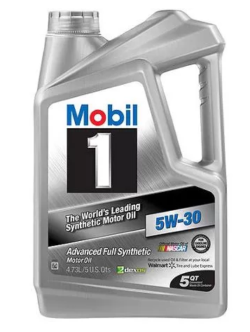 Mobil 1 5W-30 Full Synthetic Motor Oil, 5 qt. just $10 (After Rebate)