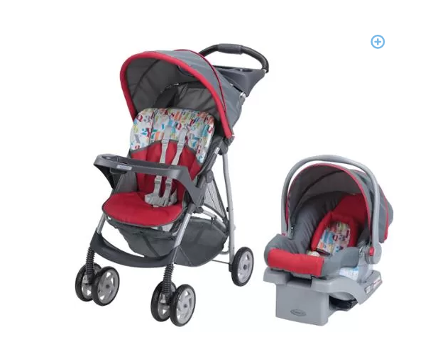 Graco LiteRider Click Connect Travel System, with SnugRide Car Seat $100