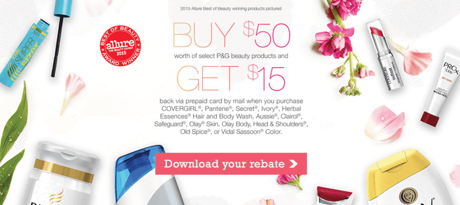 NEW Proctor & Gamble Spring Rebate (Spend $50 & Get $15)