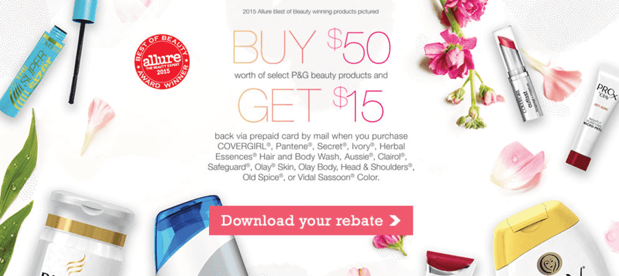 NEW Proctor Gamble Spring Rebate Spend 50 Get 15 The 
