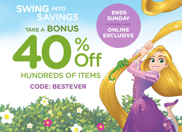 The Disney Store: 40% OFF Hundreds of Items