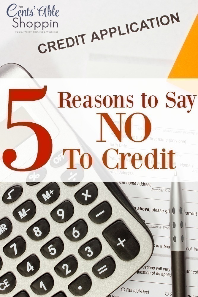 5 Reasons to say NO to Credit