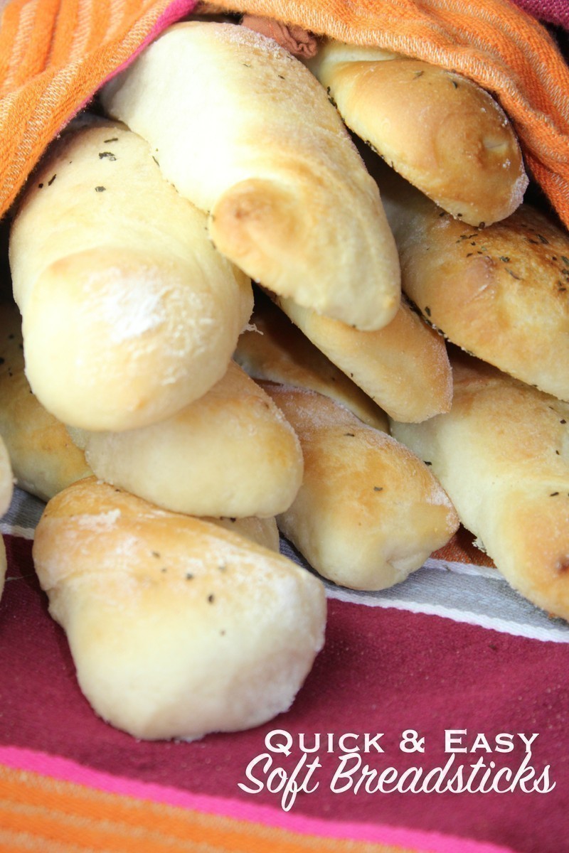 Deliciously soft, fluffy breadsticks that require just a few simple ingredients and are ready in less than 30 minutes!