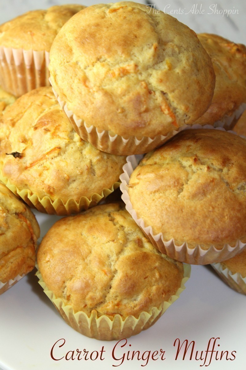 Light & Fluffy Carrot Ginger Muffins