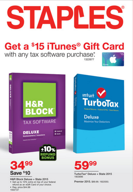 Staples: Paper as low as $.40 per Ream + $15 iTunes Gift Card Offer