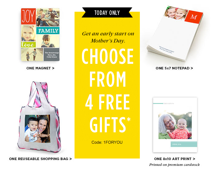 Shutterfly: Choose 1 of 4 FREE Gifts (Today ONLY)